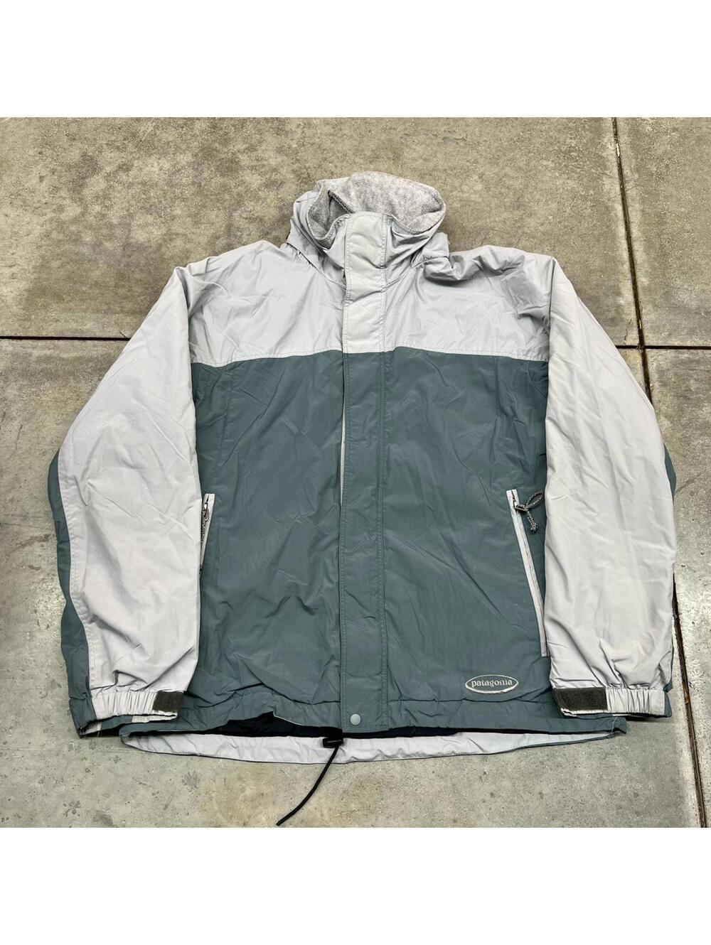 vintage patagonia fusion grey and green zip up jacket size large WOMENS - Picture 1 of 7